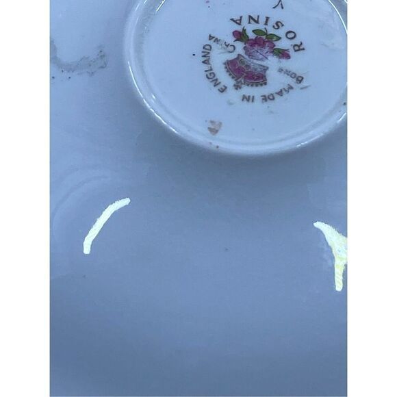 Rosina 5” Bone China teacup saucer, Made in England Chintz pattern set of 3 - Picture 11 of 16